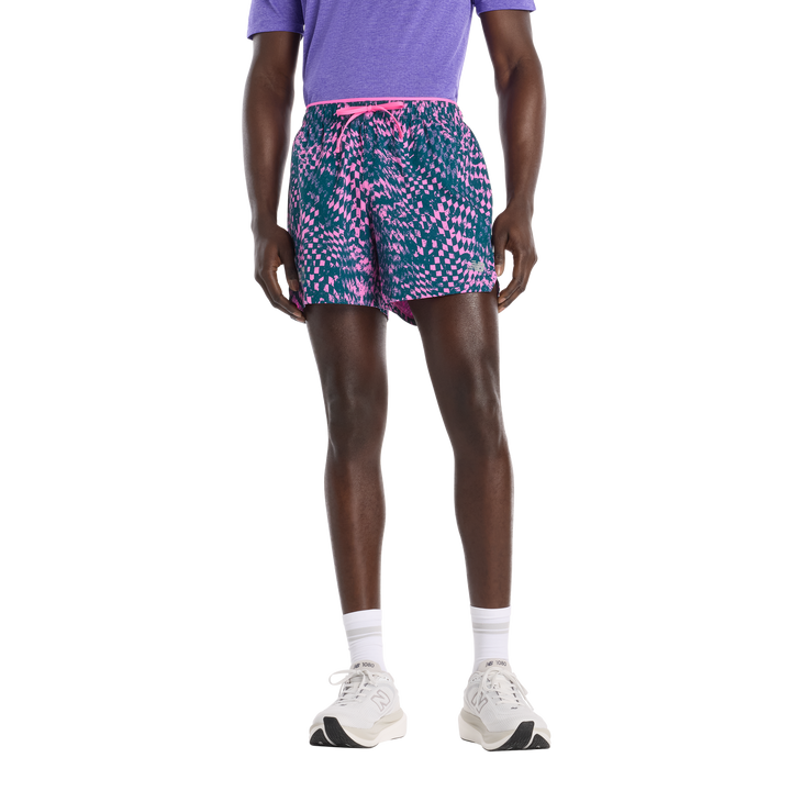 New Balance Herren London Edition RC bedruckte Short 5" – Pink Heat – SS26