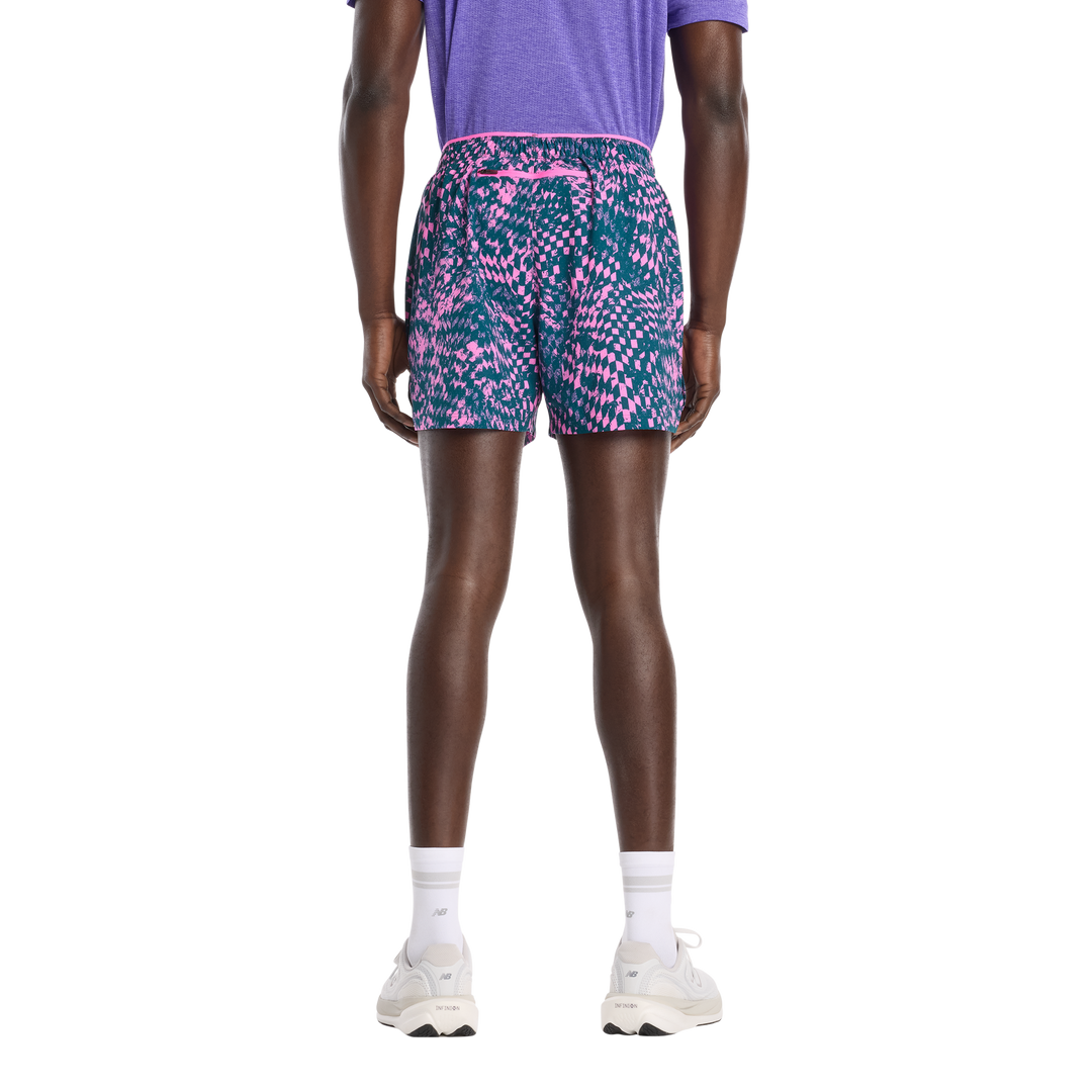 New Balance Herren London Edition RC bedruckte Short 5" – Pink Heat – SS26