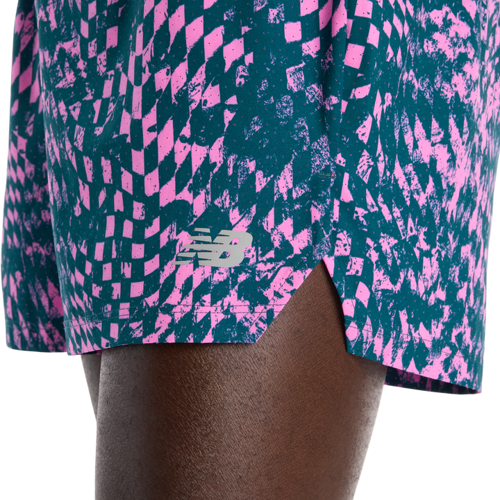 New Balance Herren London Edition RC bedruckte Short 5" – Pink Heat – SS26