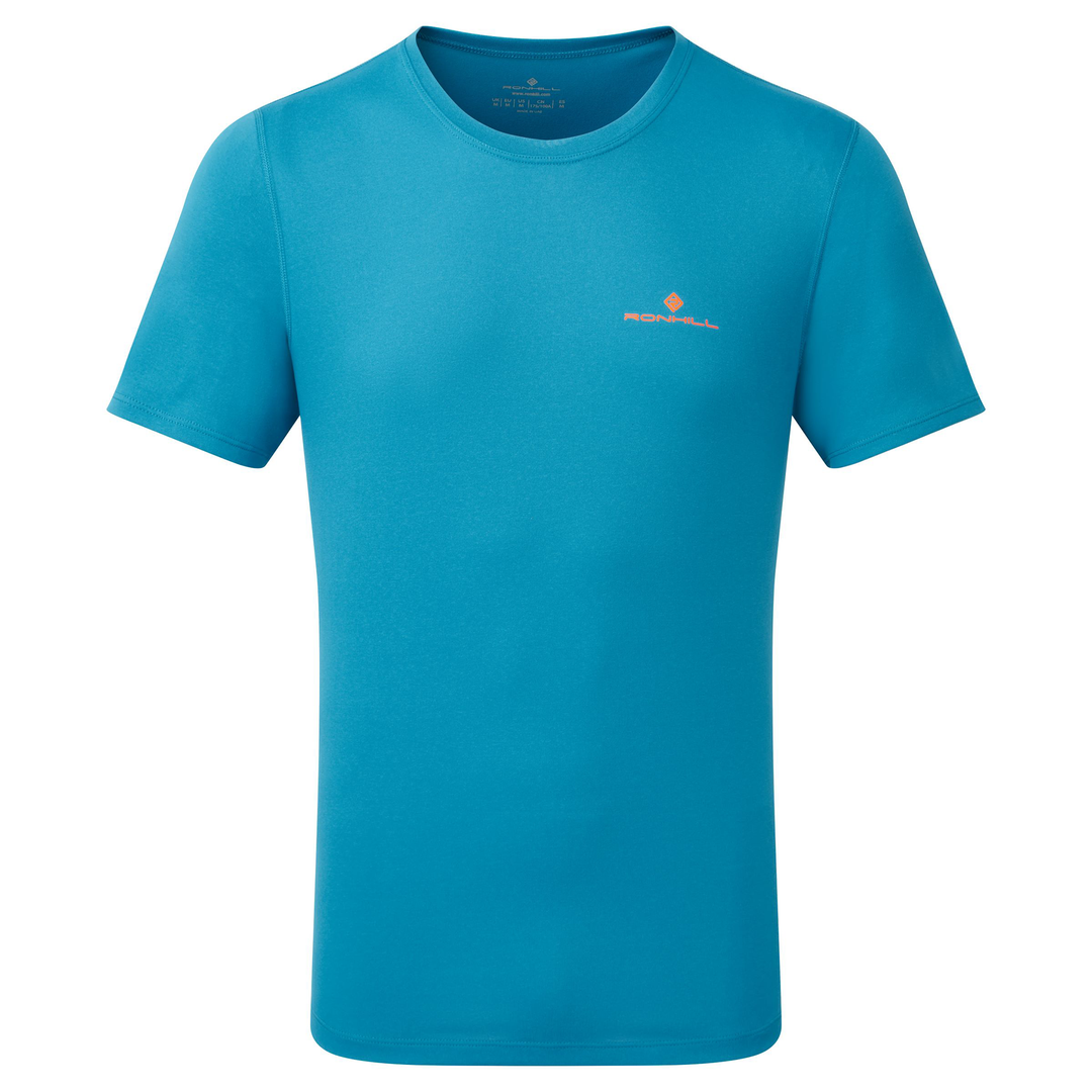 RonHill Mens Core S/S Tee - Petrol/Fluo Orange