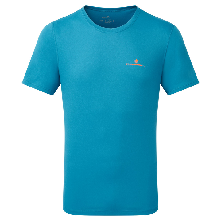 RonHill Mens Core S/S Tee - Petrol/Fluo Orange