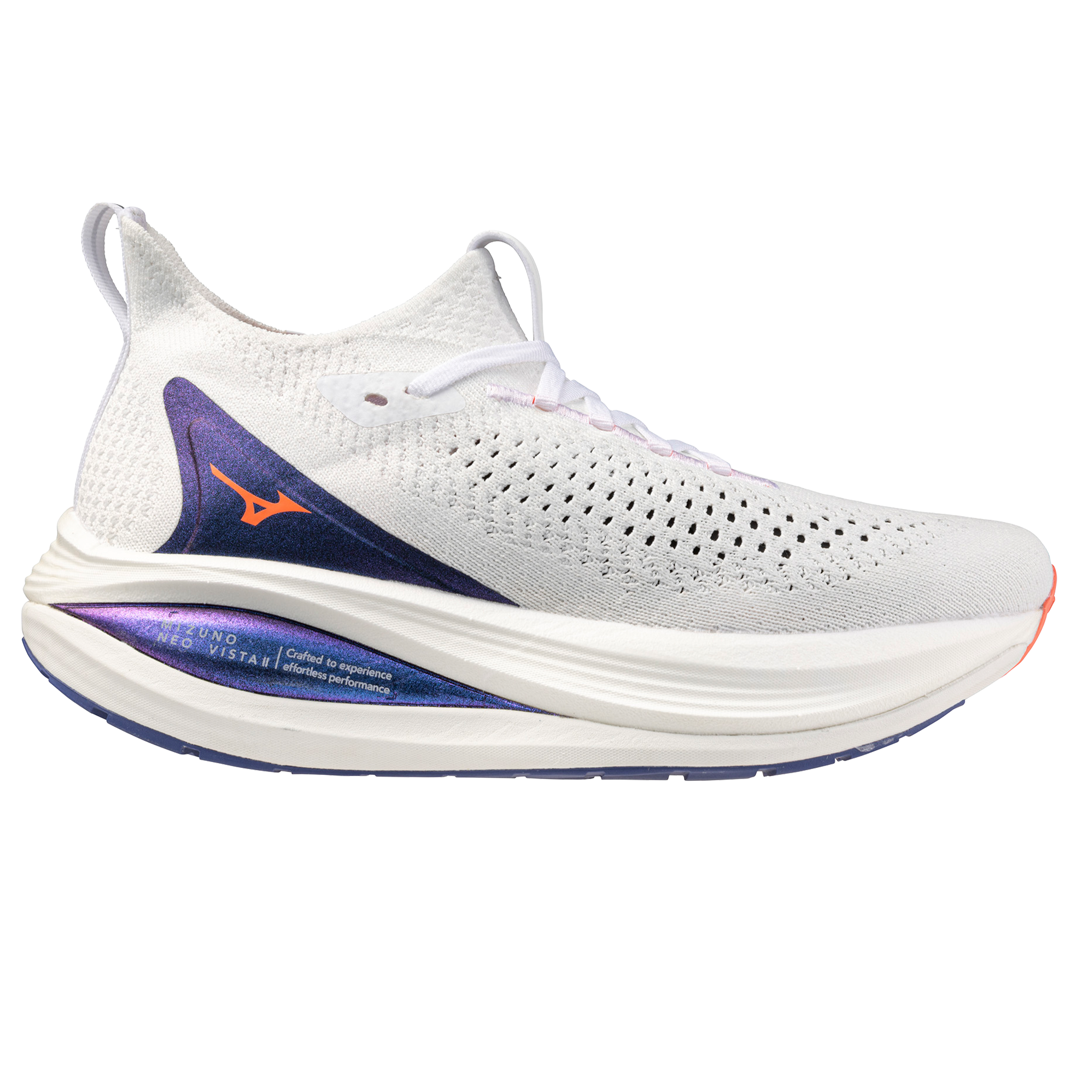 Mizuno Womens Neo Vista 2 - White/Striking Coral/Iris Bloom - Neutral - AW25