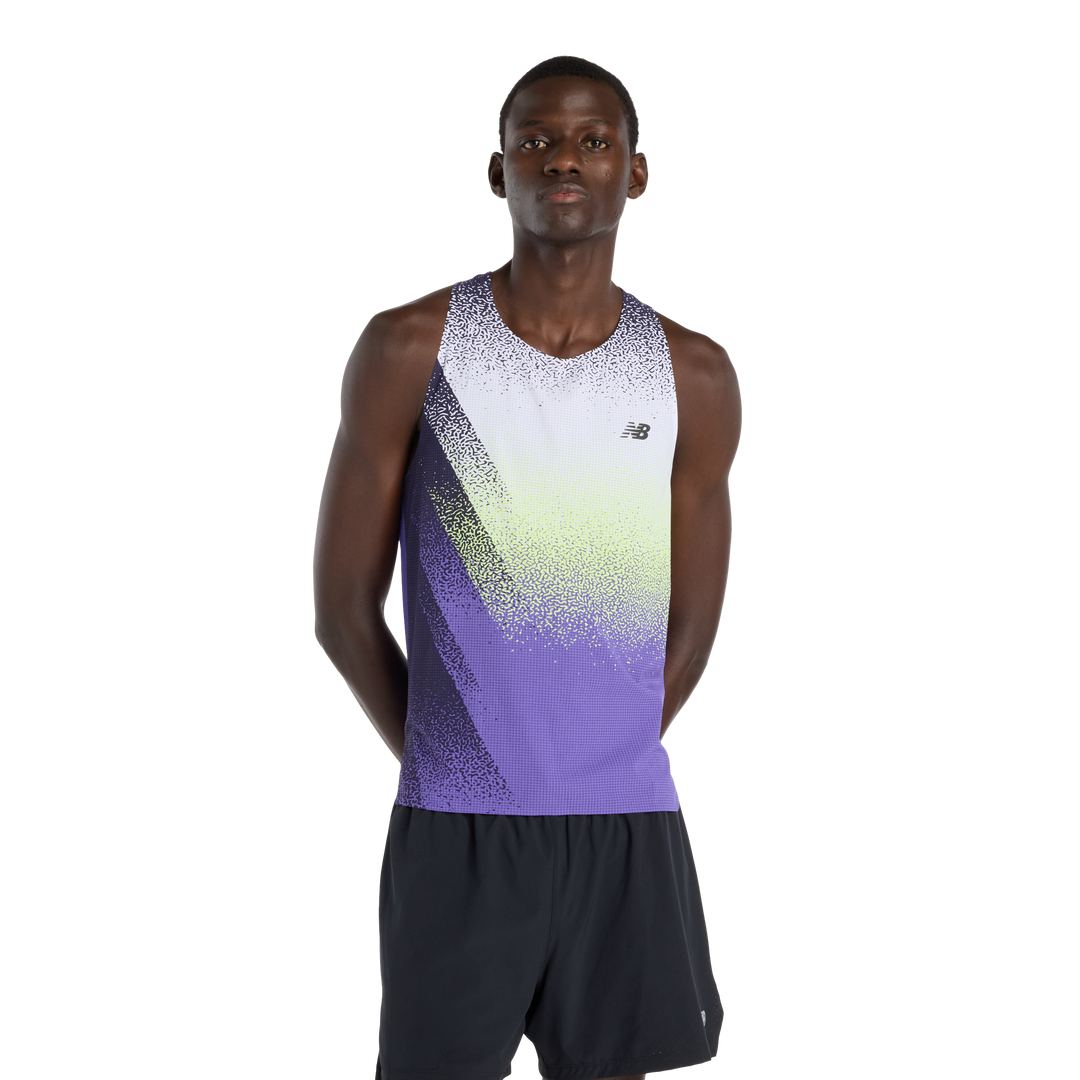 Débardeur imprimé ultra léger Race Day New Balance pour hommes - Violet électrique - SS26