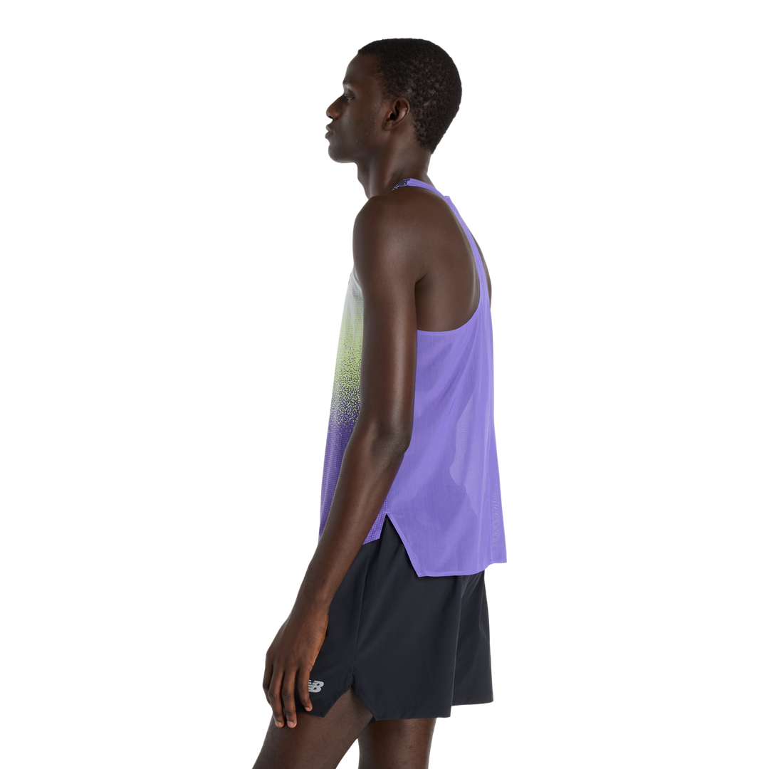 Débardeur imprimé ultra léger Race Day New Balance pour hommes - Violet électrique - SS26