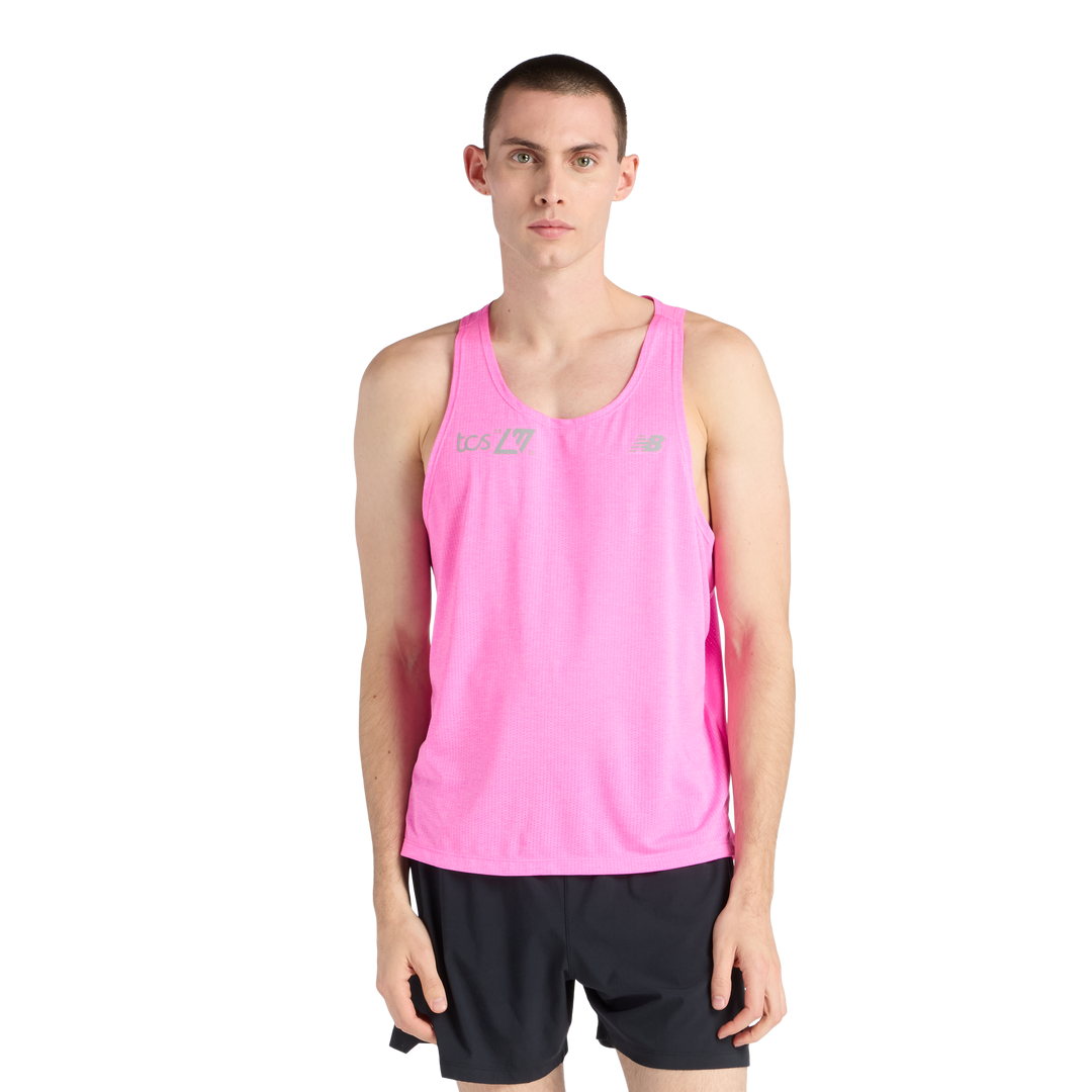 New Balance Herren London Edition RC Essential Singlet – Pink Heat – SS26