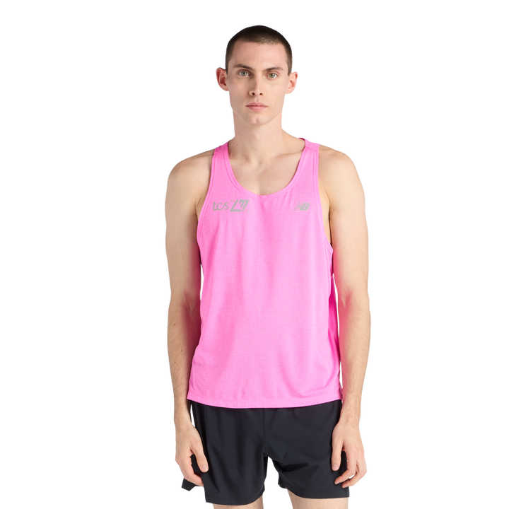 New Balance Herren London Edition RC Essential Singlet – Pink Heat – SS26