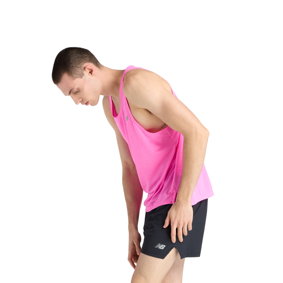 New Balance Herren London Edition RC Essential Singlet – Pink Heat – SS26