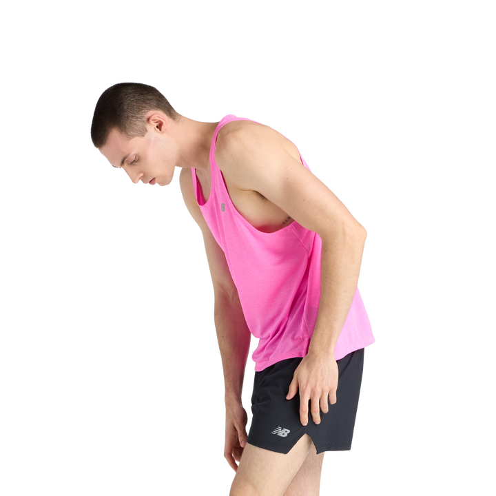 New Balance Herren London Edition RC Essential Singlet – Pink Heat – SS26