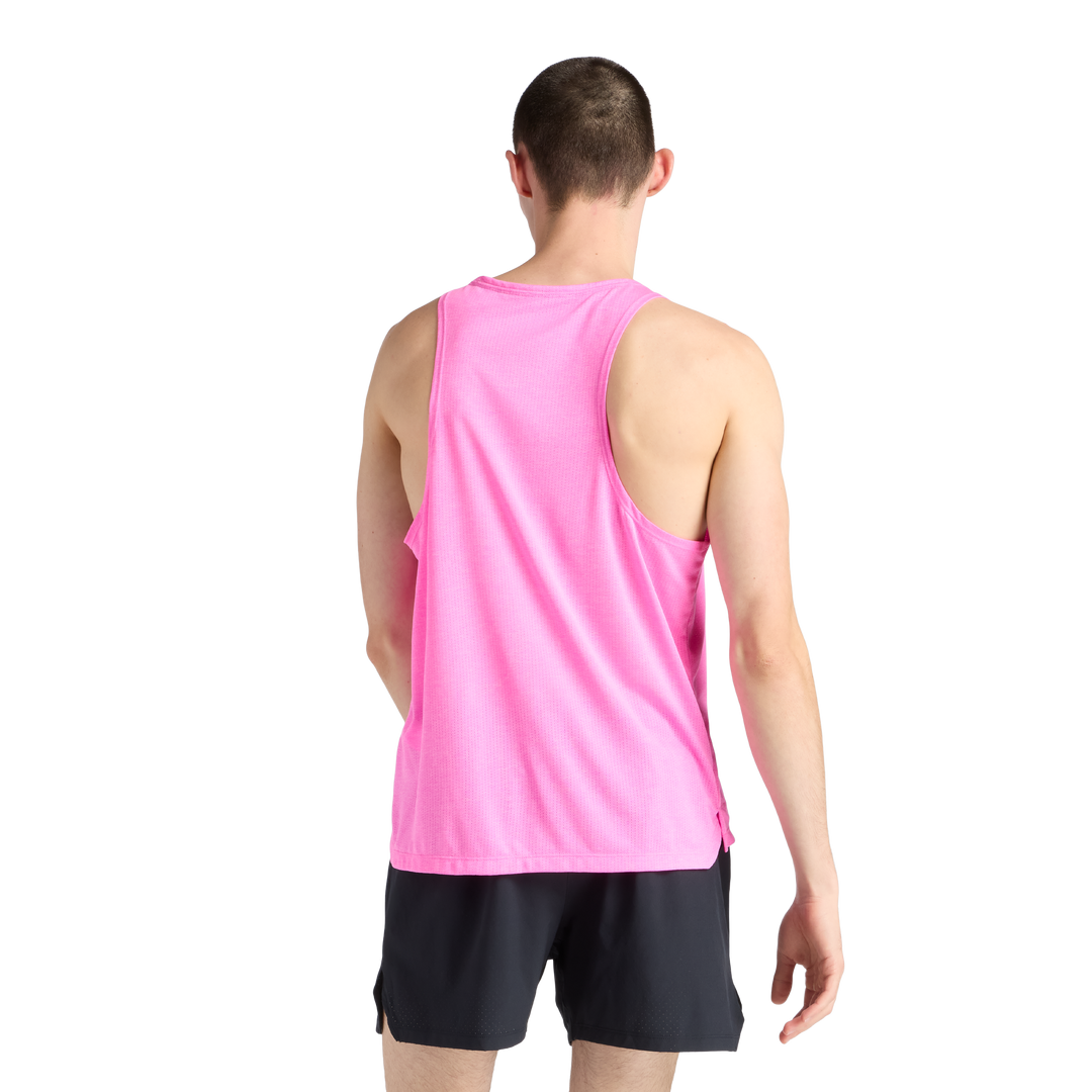 New Balance Mens London Edition RC Essential Singlet - Pink Heat