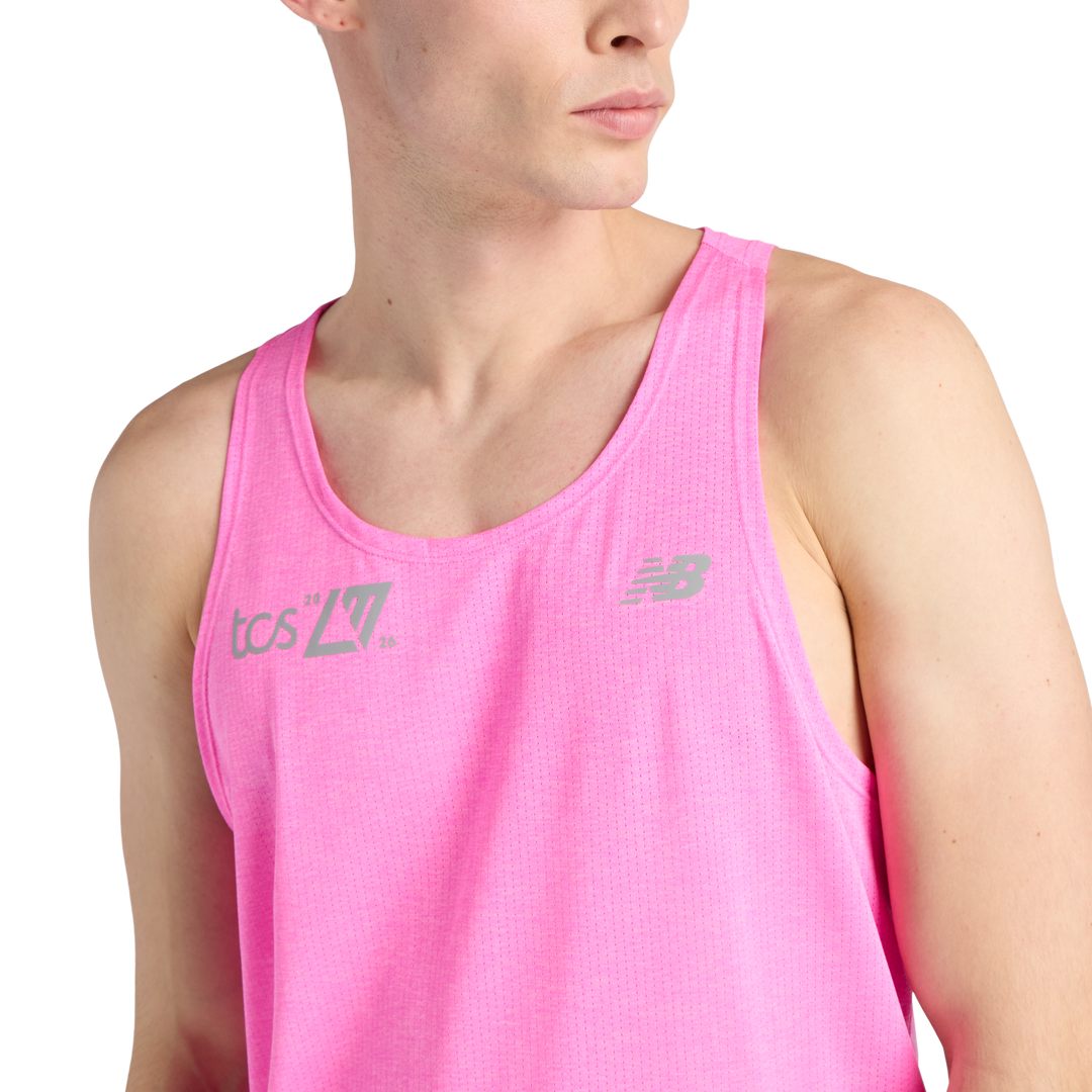 New Balance Herren London Edition RC Essential Singlet – Pink Heat – SS26