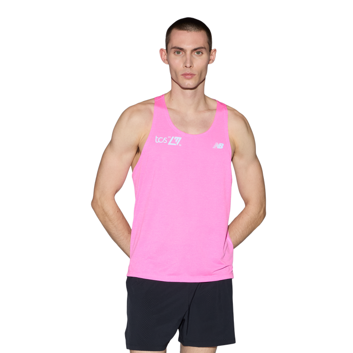 New Balance Herren London Edition RC Essential Singlet – Pink Heat – SS26