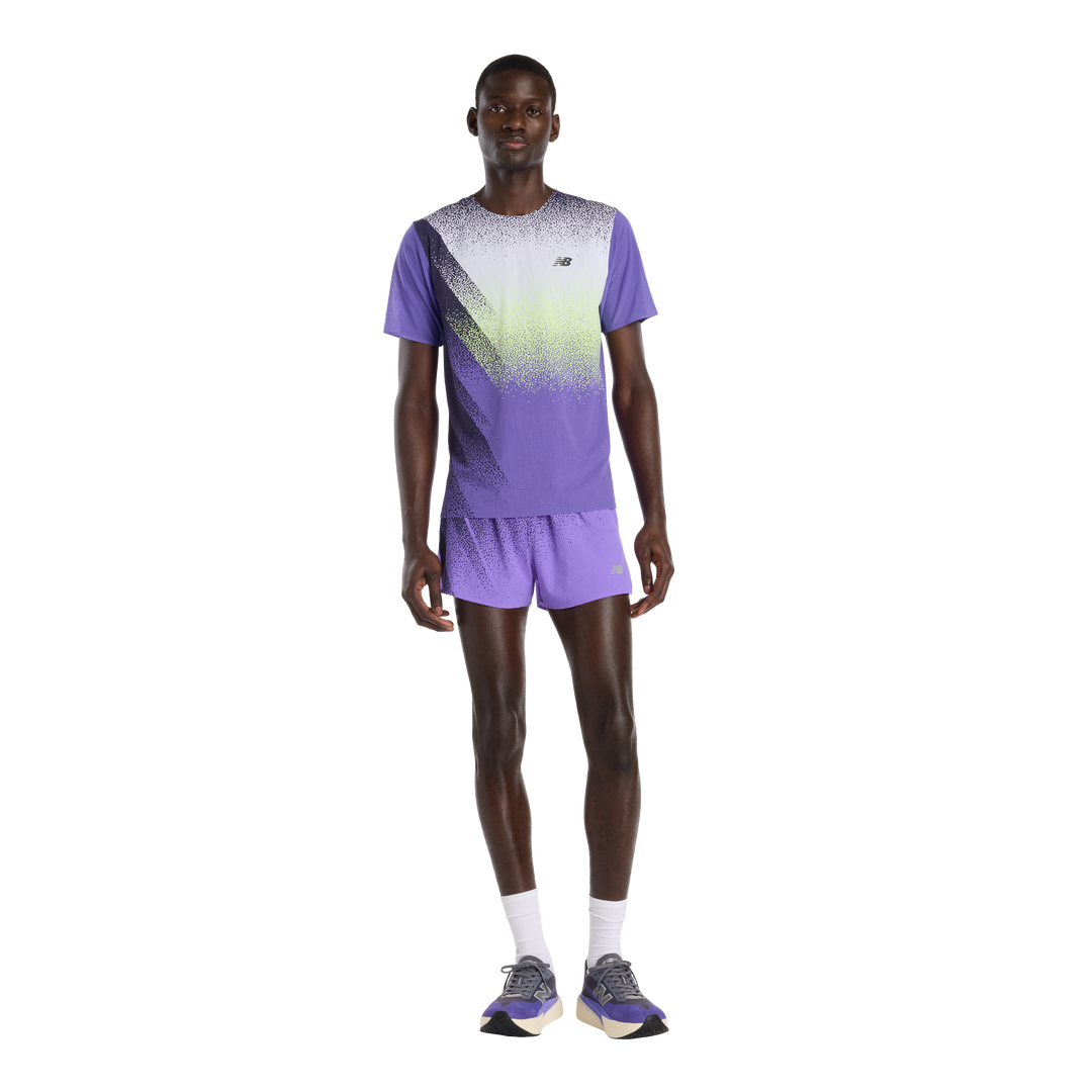 New Balance Herren Race Day Ultra Light bedrucktes T-Shirt – Electric Purple – SS26