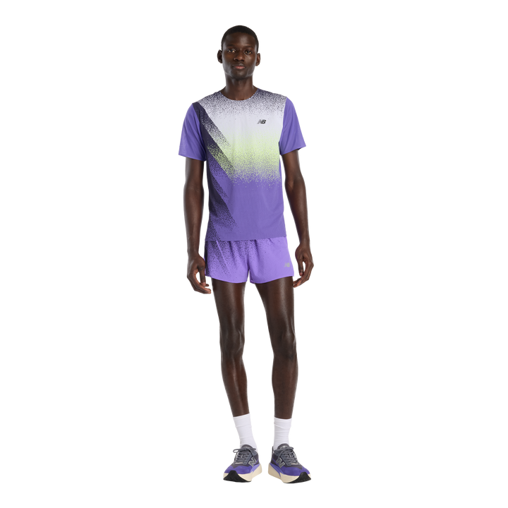 New Balance Herren Race Day Ultra Light bedrucktes T-Shirt – Electric Purple – SS26