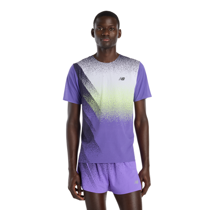 New Balance Herren Race Day Ultra Light bedrucktes T-Shirt – Electric Purple – SS26