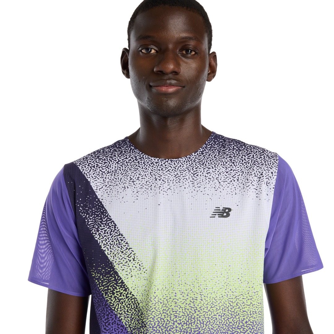New Balance Herren Race Day Ultra Light bedrucktes T-Shirt – Electric Purple – SS26