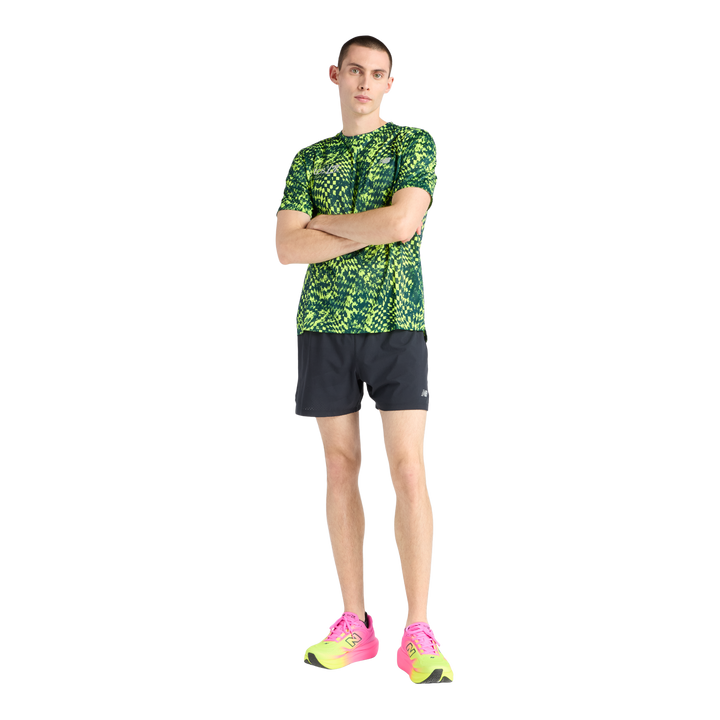 T-shirt imprimé RC Essential New Balance pour hommes London Edition - Vert alcalin - SS26