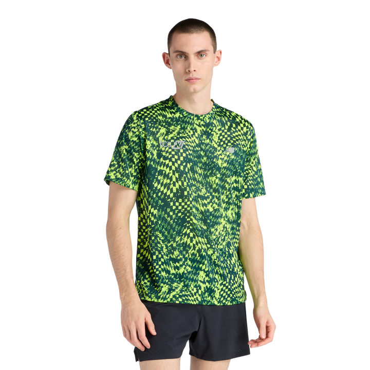 T-shirt imprimé RC Essential New Balance pour hommes London Edition - Vert alcalin - SS26