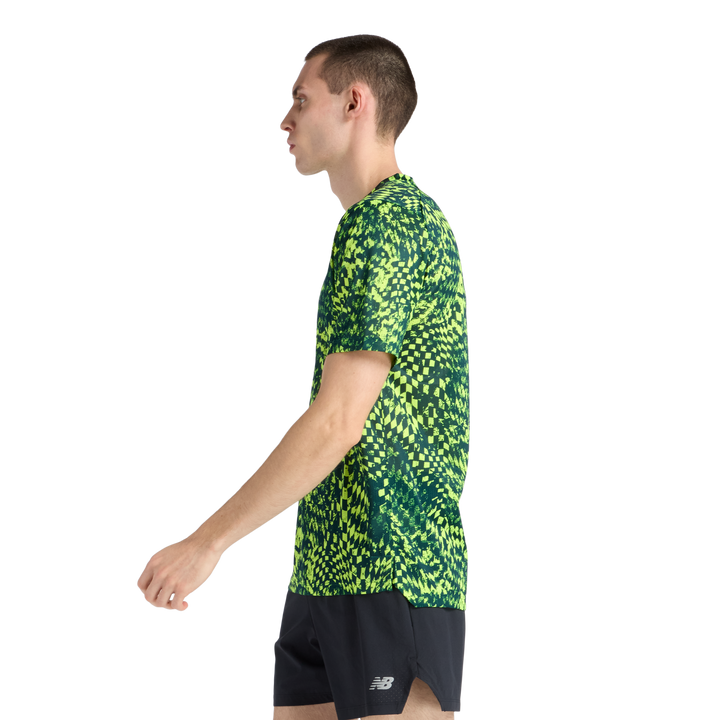 T-shirt imprimé RC Essential New Balance pour hommes London Edition - Vert alcalin - SS26