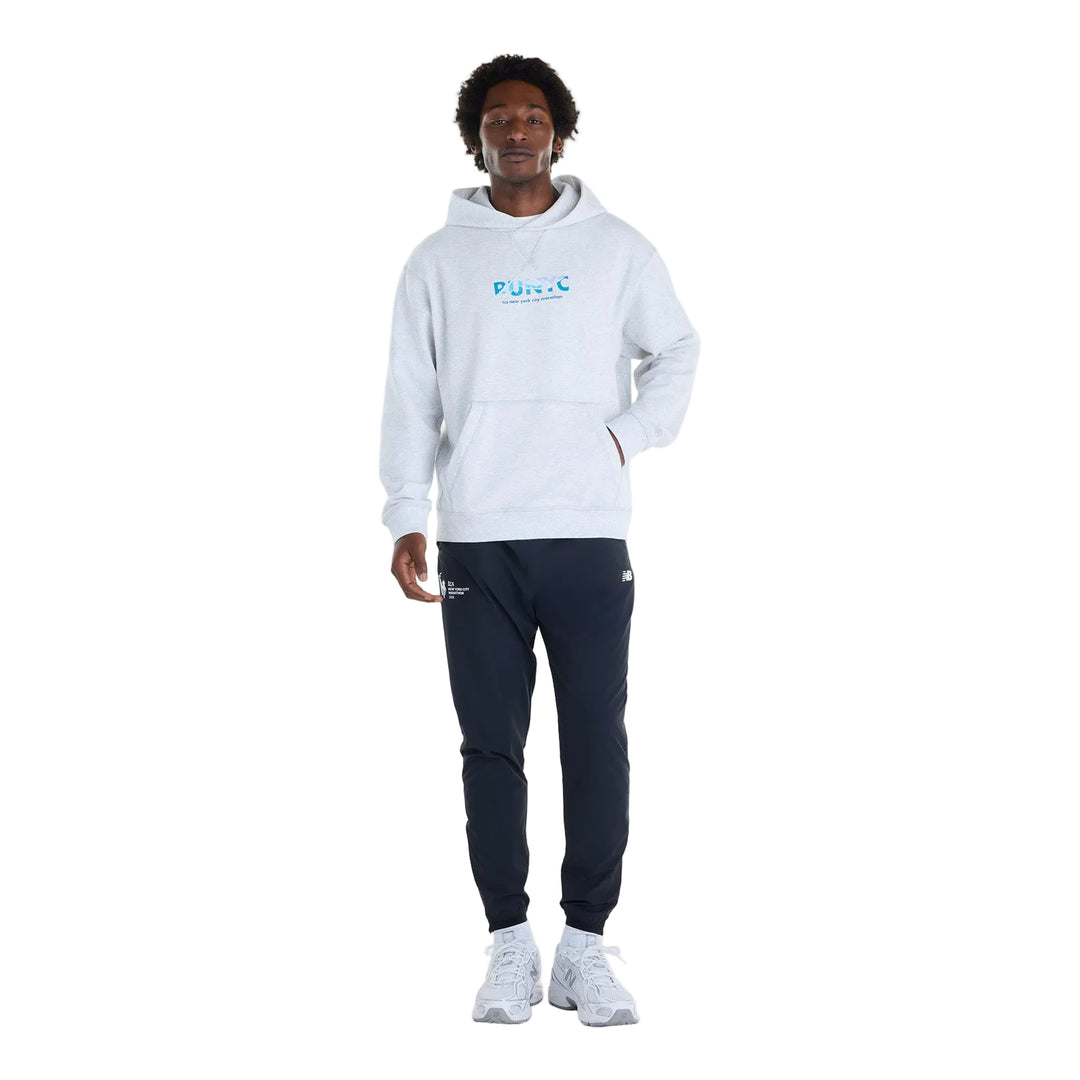New Balance Mens NYC Marathon Athletics French Terry Graphic Hoodie - Ash Heather - AW26
