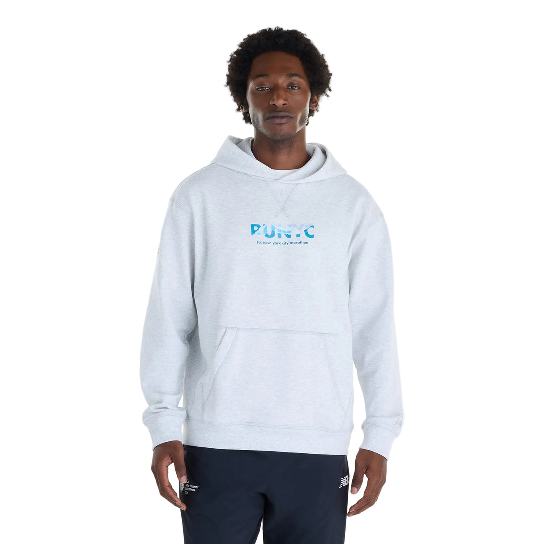 New Balance Mens NYC Marathon Athletics French Terry Graphic Hoodie - Ash Heather - AW26