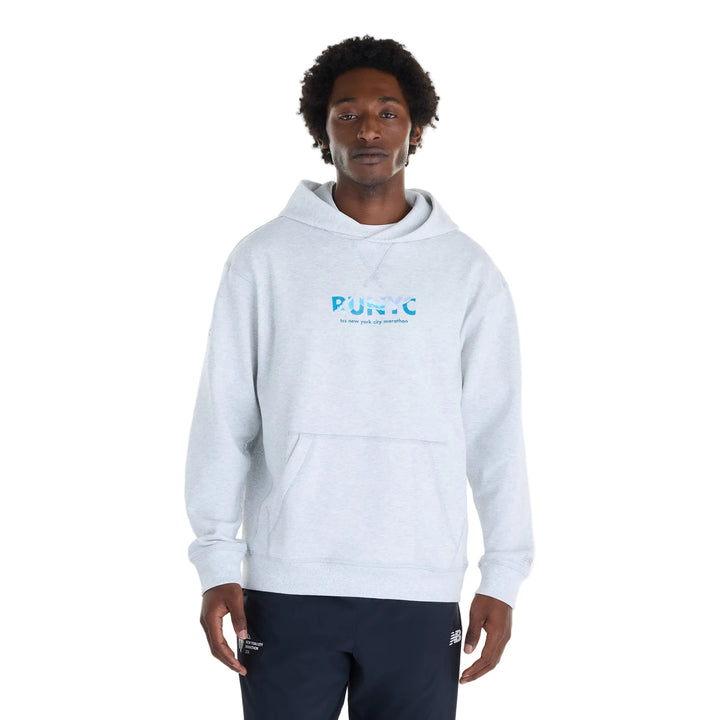New Balance Mens NYC Marathon Athletics French Terry Graphic Hoodie - Ash Heather - AW26