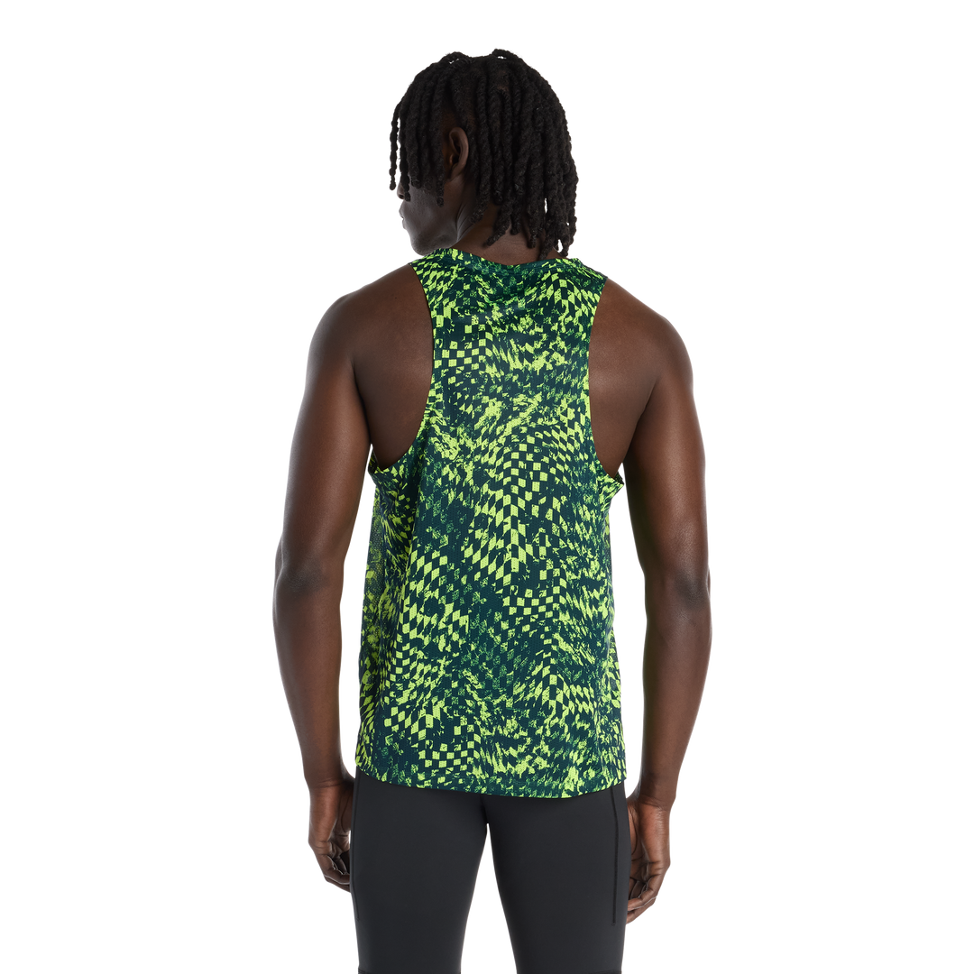 New Balance Mens London Edition RC Essential Singlet imprimé - Medusa Green - SS26