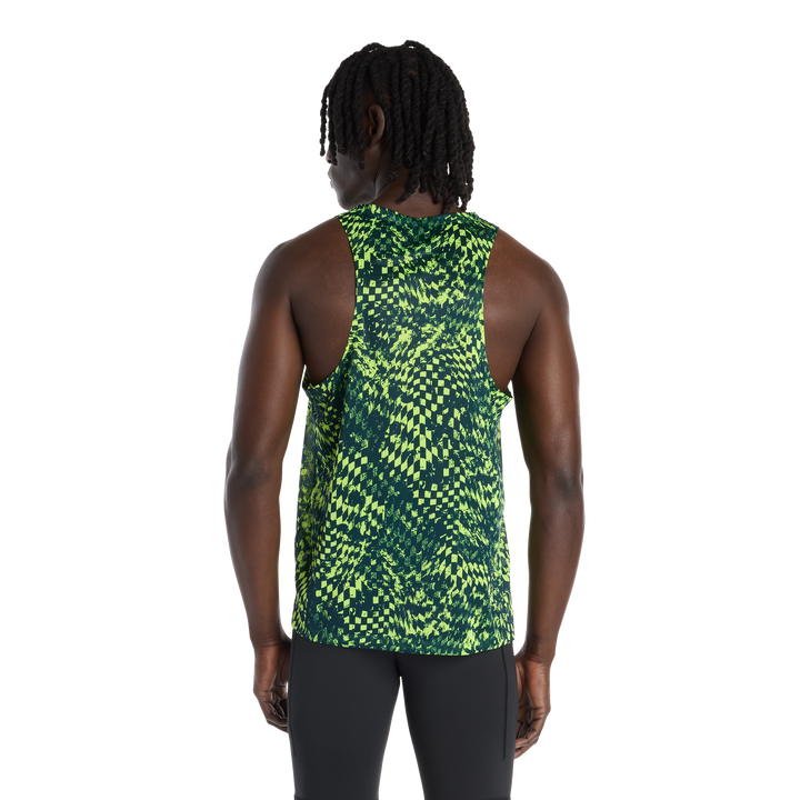 New Balance Mens London Edition RC Essential Singlet imprimé - Medusa Green - SS26