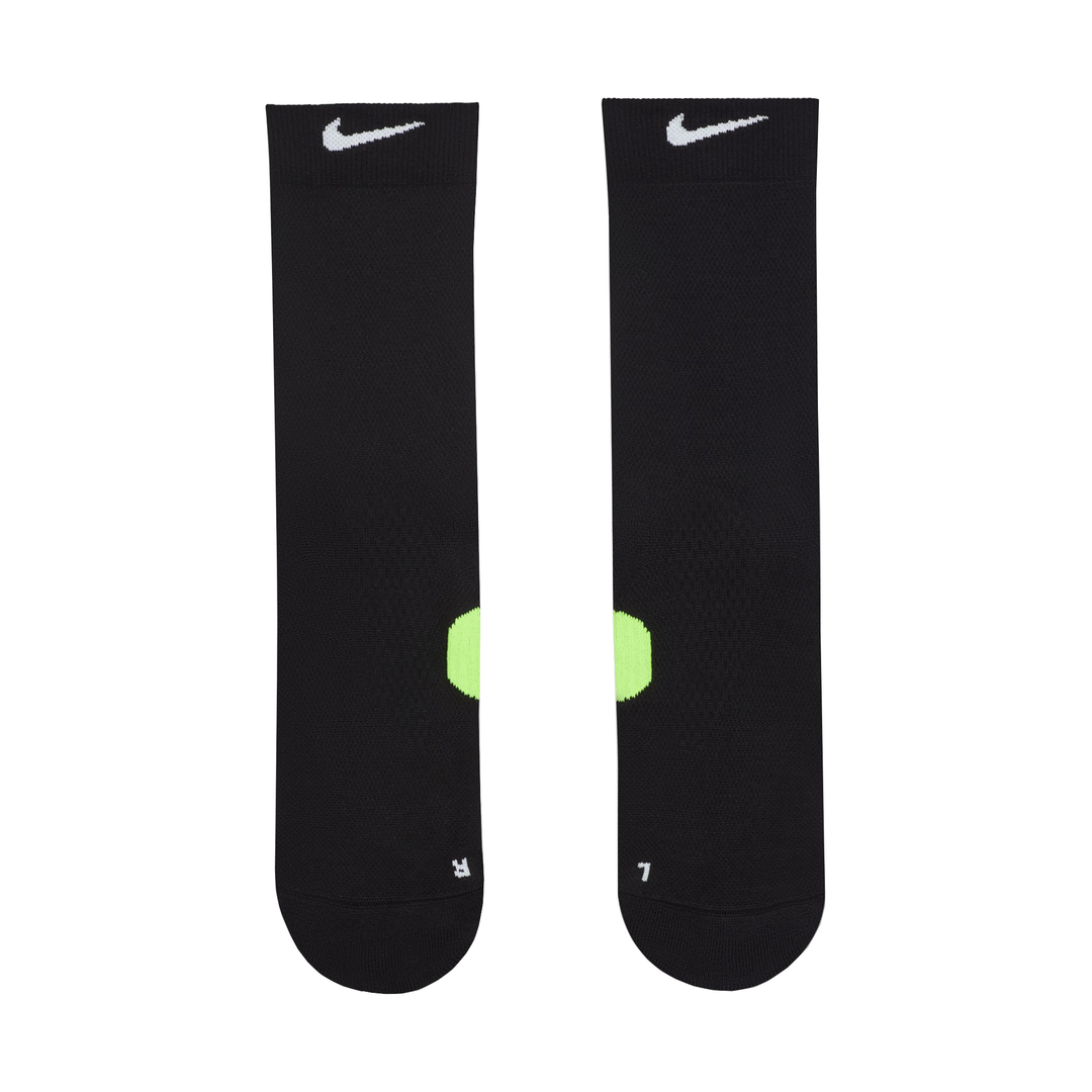 Nike Running Midweight Crew Socks - Black/Volt/White