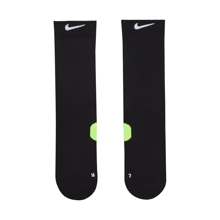 Nike Running Midweight Crew Socks - Black/Volt/White
