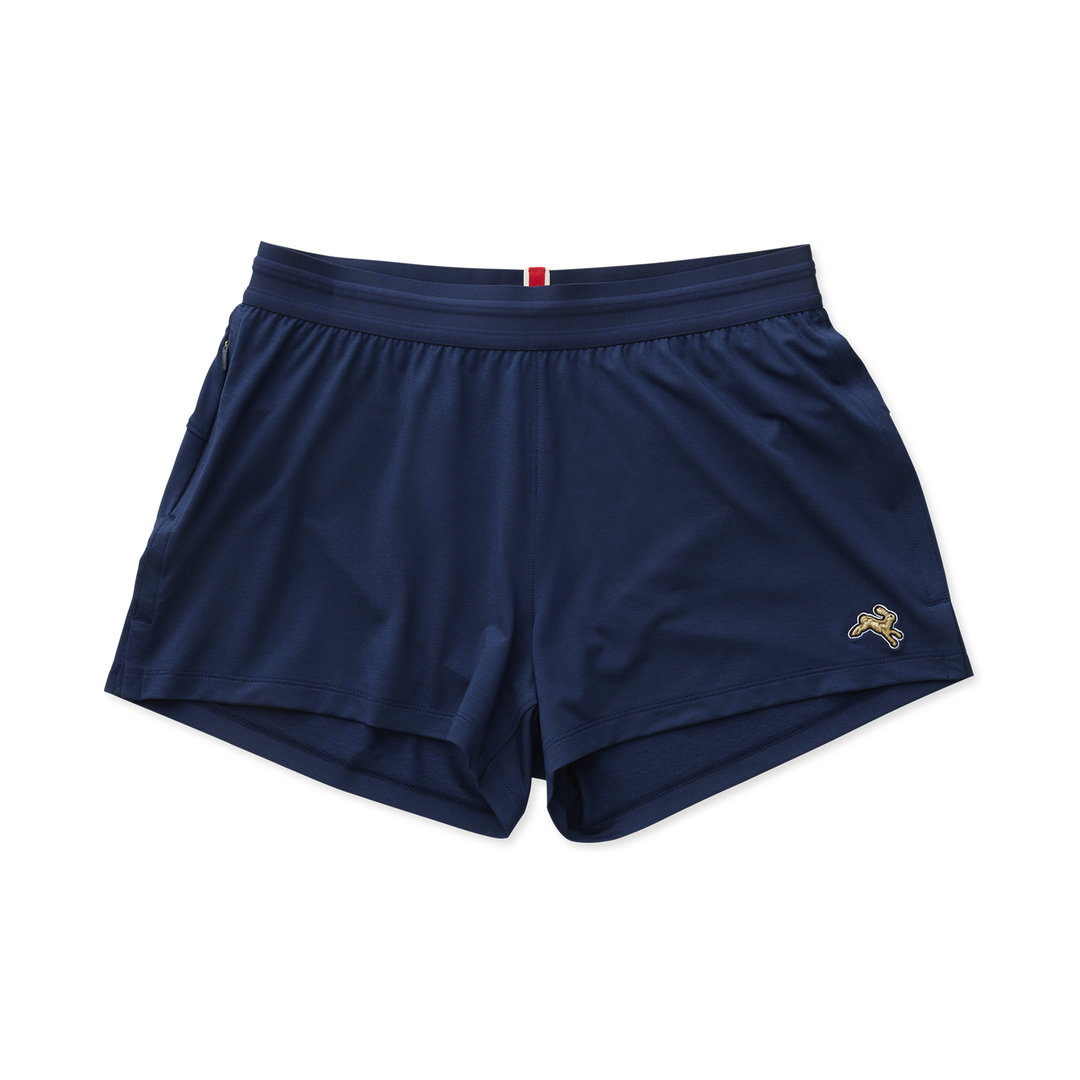 Tracksmith Womens Session Shorts - Navy - AW25