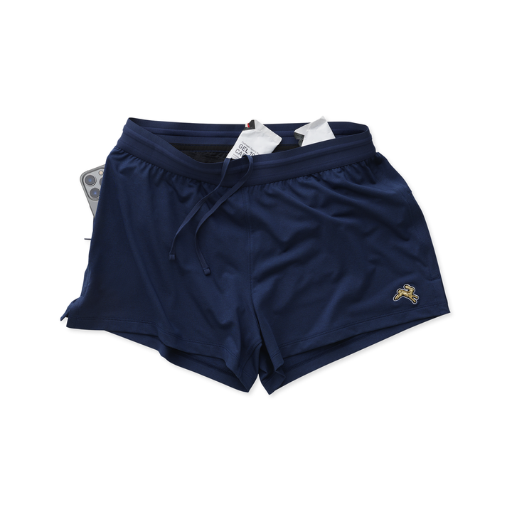 Tracksmith Womens Session Shorts - Navy - AW25