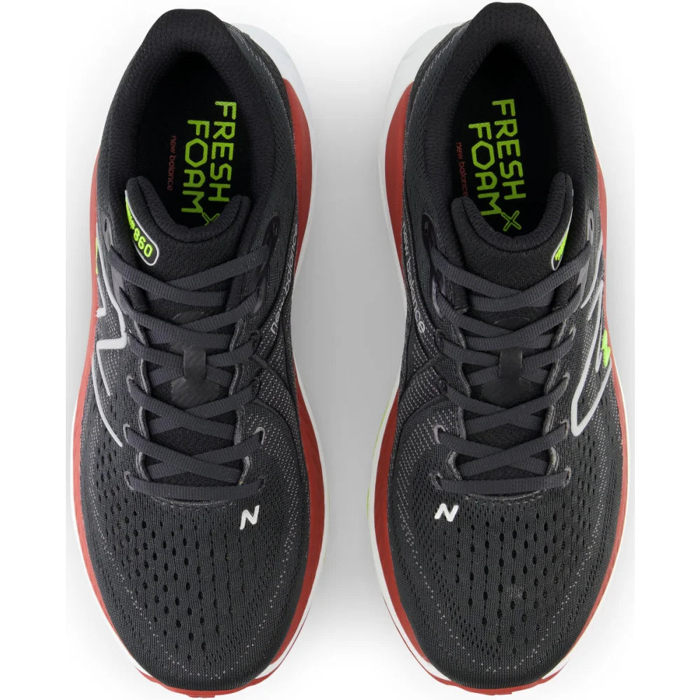 New Balance Mens 860v13 Wide - 2E Width - Black/Red Synthetic - Stability