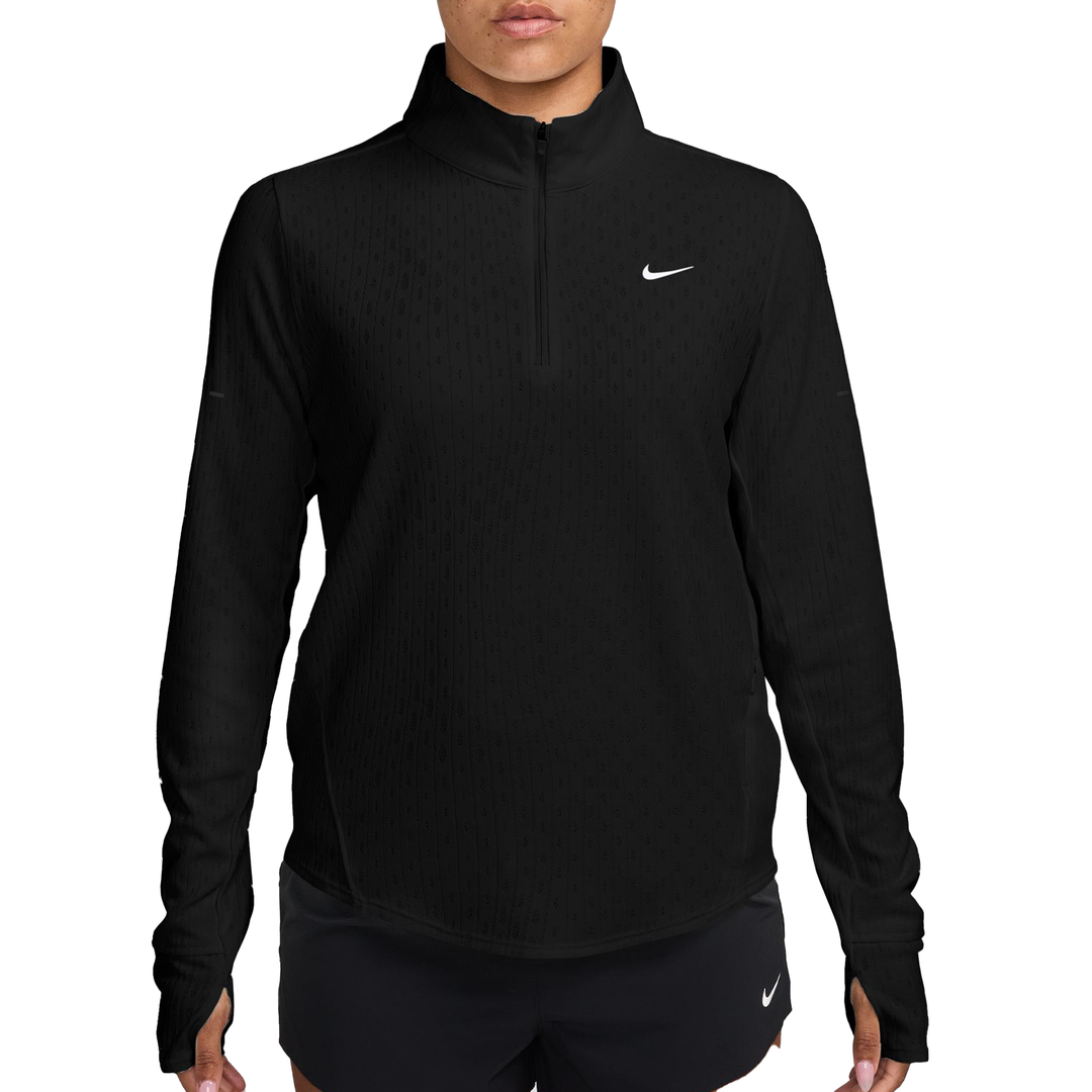 Nike Swift Womens Aero-FIT 1/2 Zip Running Top - Black/Reflective Silver