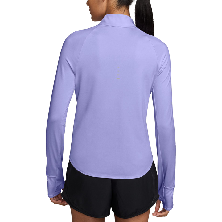 Nike Womens Dri-FIT UV 1/4 Zip L/S Swift Running Top - Purple Pulse/Reflective Silver - HO26