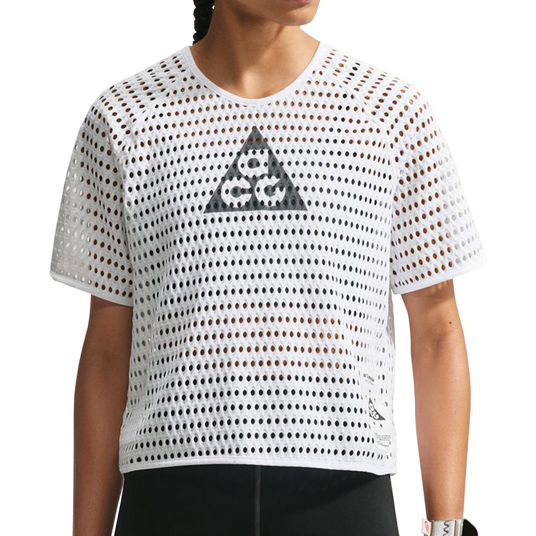 Nike ACG Womens Dri-FIT Radical AirFlow Trail Running Tee - White/Anthracite - HO26