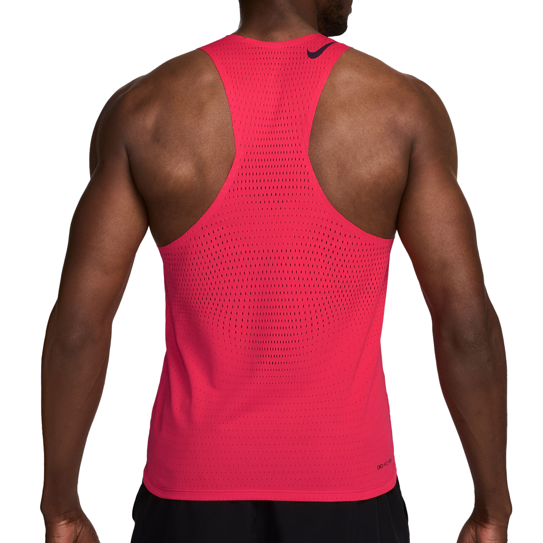 Nike Mens AeroSwift Dri-FIT ADV Running Singlet - Fusion Red/Black - SU26