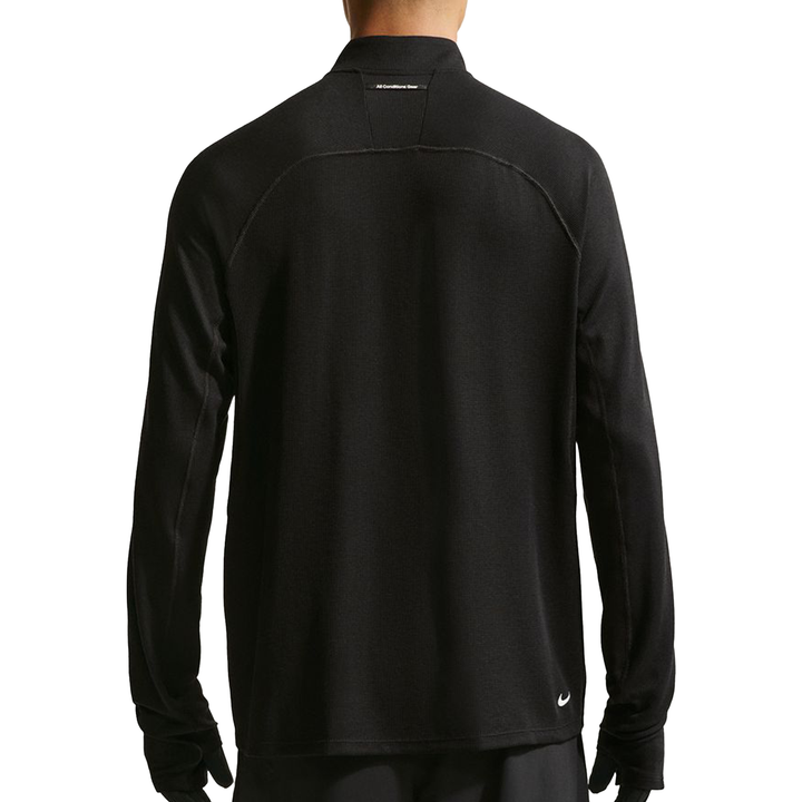 Nike Mens ACG Dri-FIT Mid-Layer 1/4 Zip Trail Running L/S Top - Black/Black
