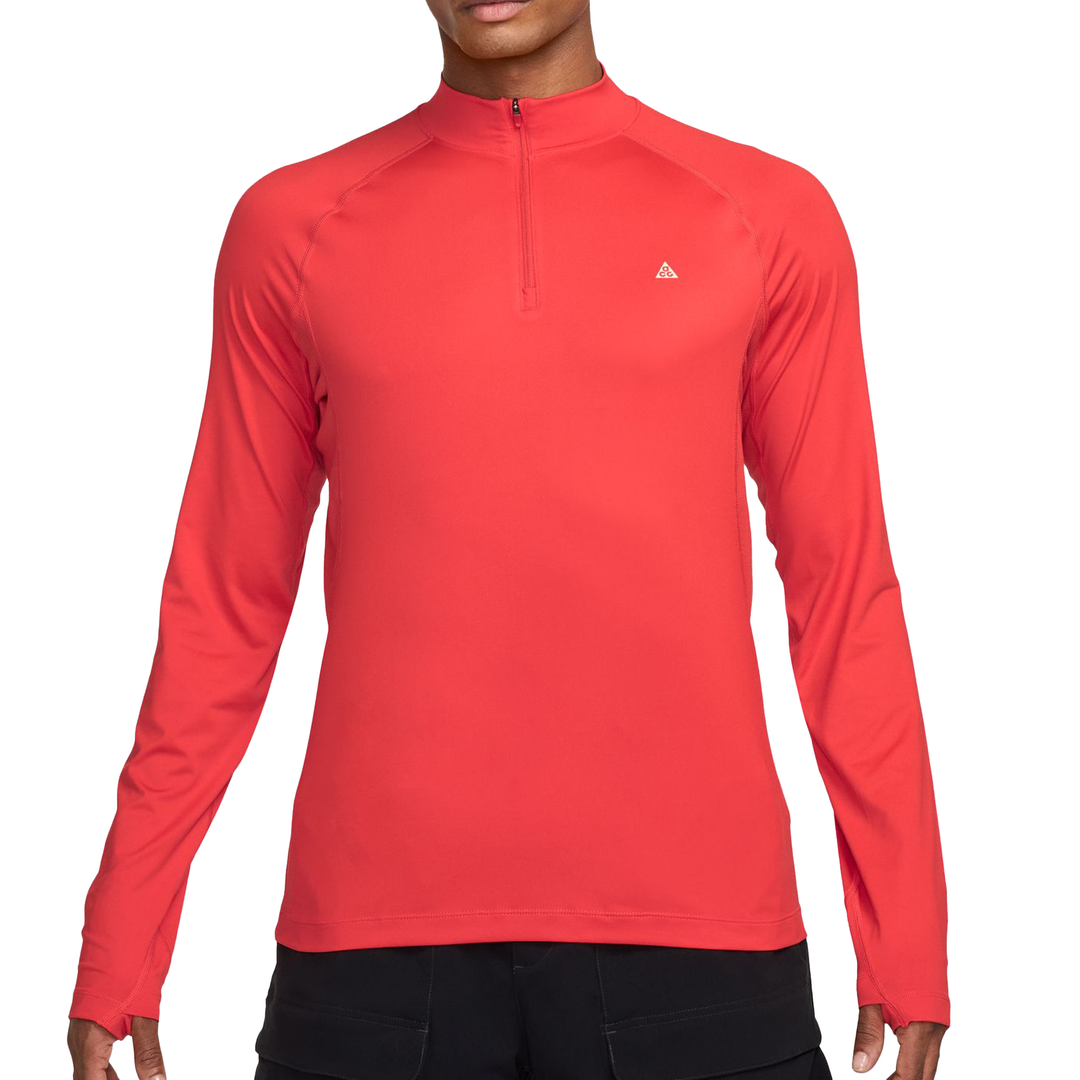 Nike Mens ACG "Wildsee" Dri-FIT 1/4-Zip L/S Top - Light Crimson/Summit White - SU26