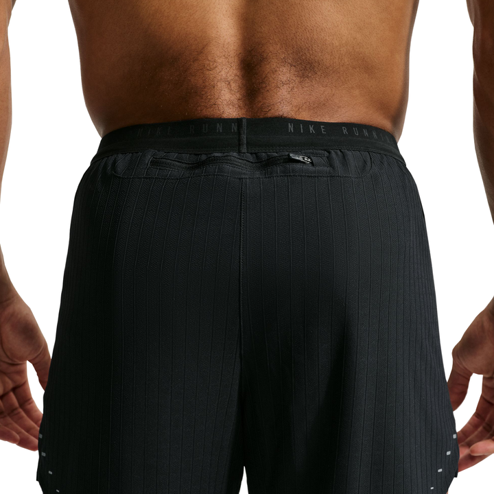 Nike Mens Aero-FIT 5" Brief-Lined Stride Short - Black/Reflective Silver