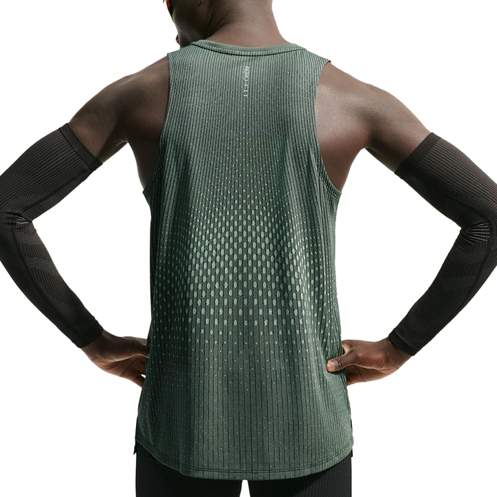 Nike Mens Stride Aero-FIT Running Tank - Black/Light Green Spark/Reflective Silver - SP26