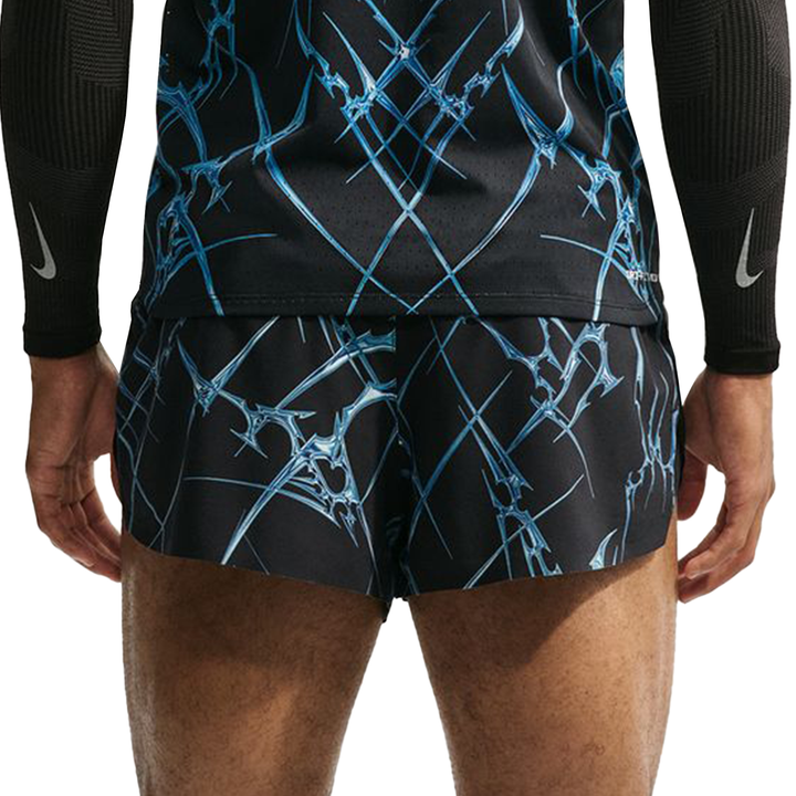 Nike Mens Aeroswift Dri-FIT ADV Printed Running Short - Black/White - SU26