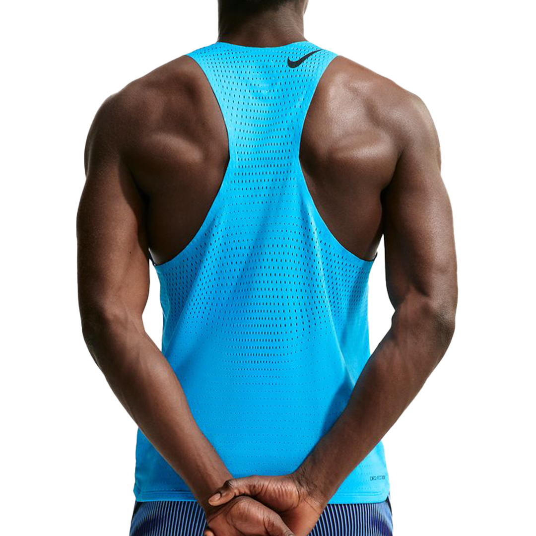 Nike Mens AeroSwift Dri-FIT ADV Running Singlet - Light Current Blue/Black - SU26