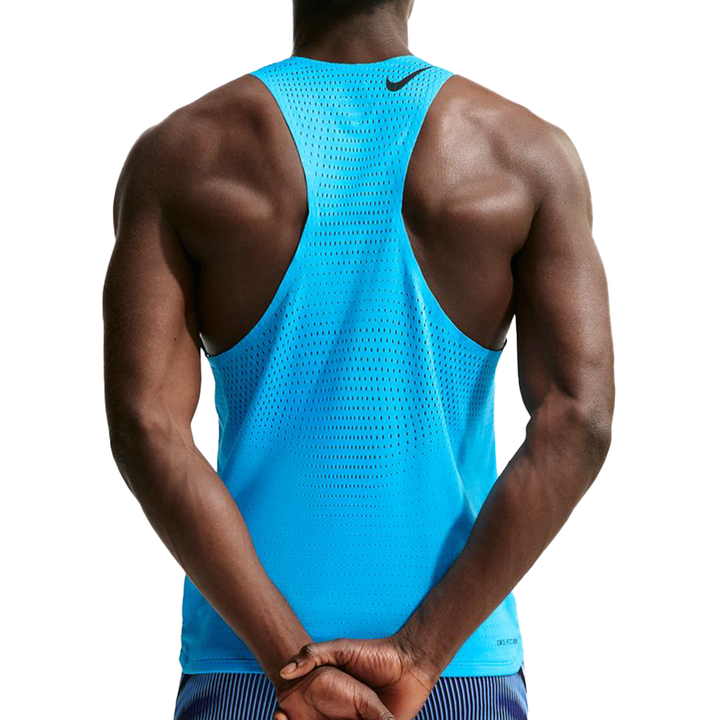 Nike Mens AeroSwift Dri-FIT ADV Running Singlet - Light Current Blue/Black - SU26