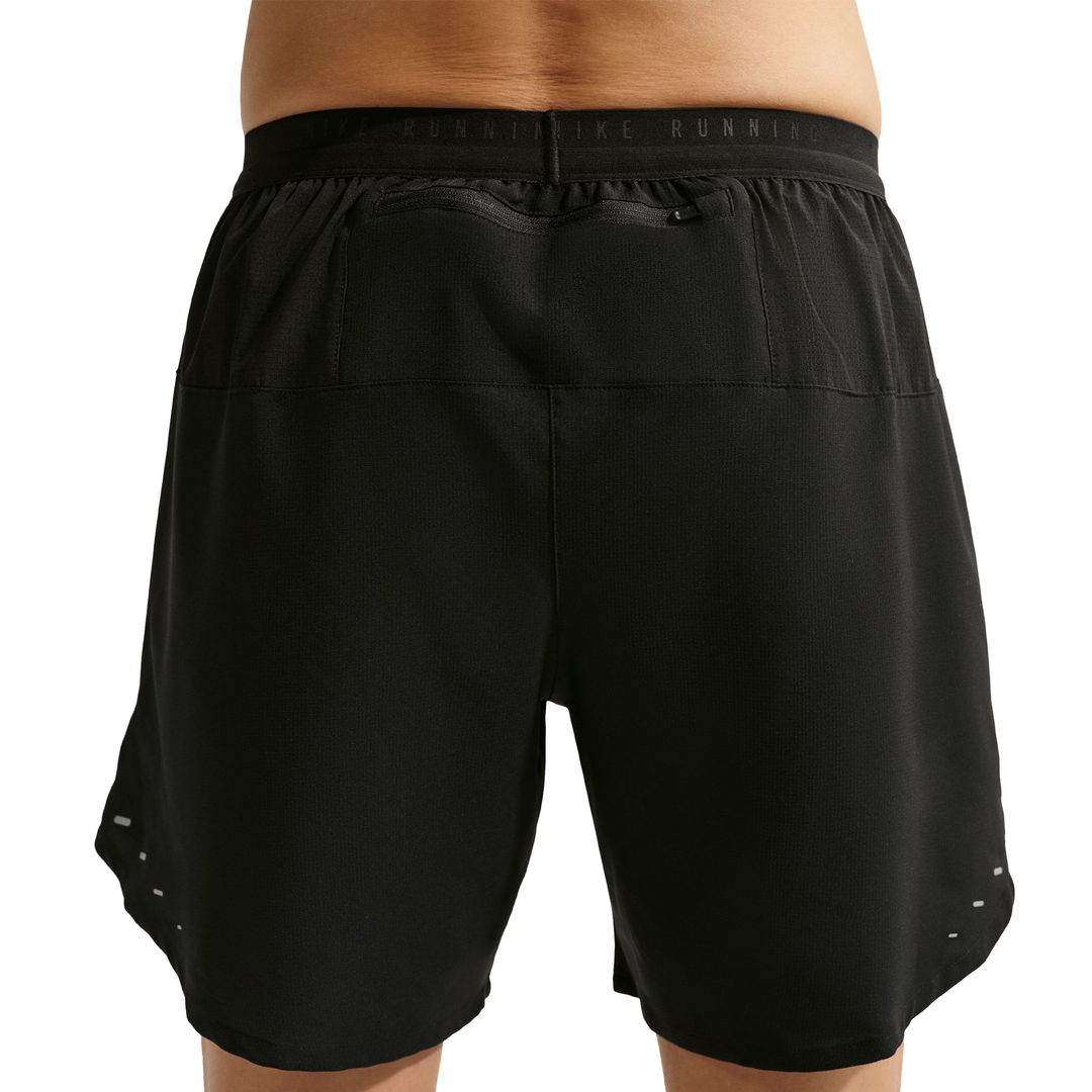 Nike Herren Dri-FIT 7" Brief-Lined Stride Short - Schwarz/Reflektierendes Silber