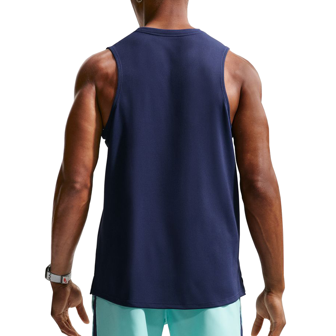 Nike Mens Dri-FIT Miler Tank - Midnight Navy/Reflective Silver - SP26