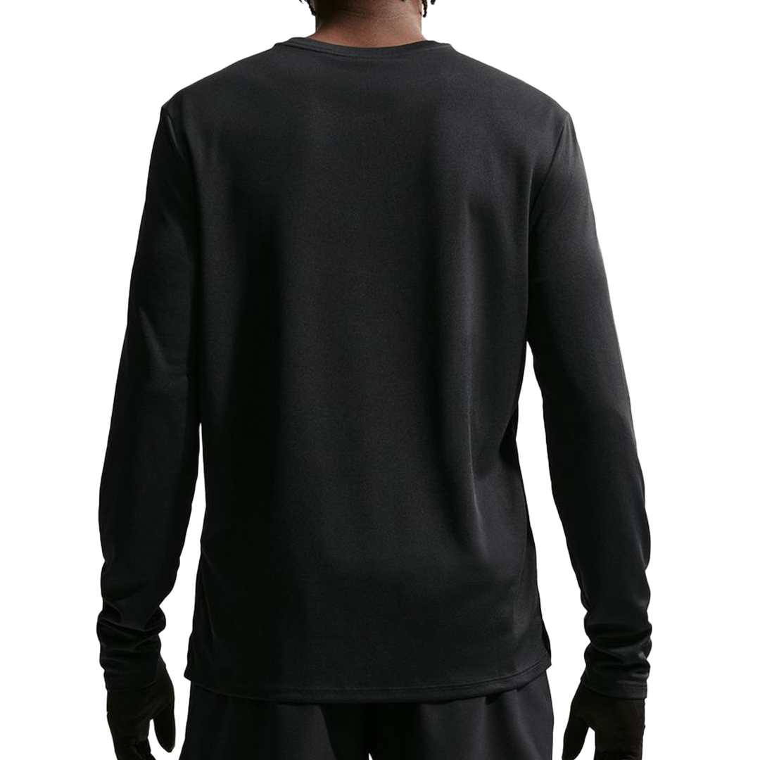 Nike Mens Miler Dri-FIT L/S Running Top - Black/Reflective Silver - SP26