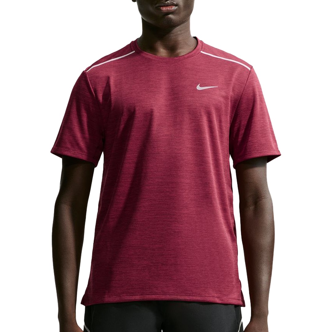 Nike Mens Dri-FIT Miler Tee - Tough Red/Mystic Dates/Reflective Silver - FA26