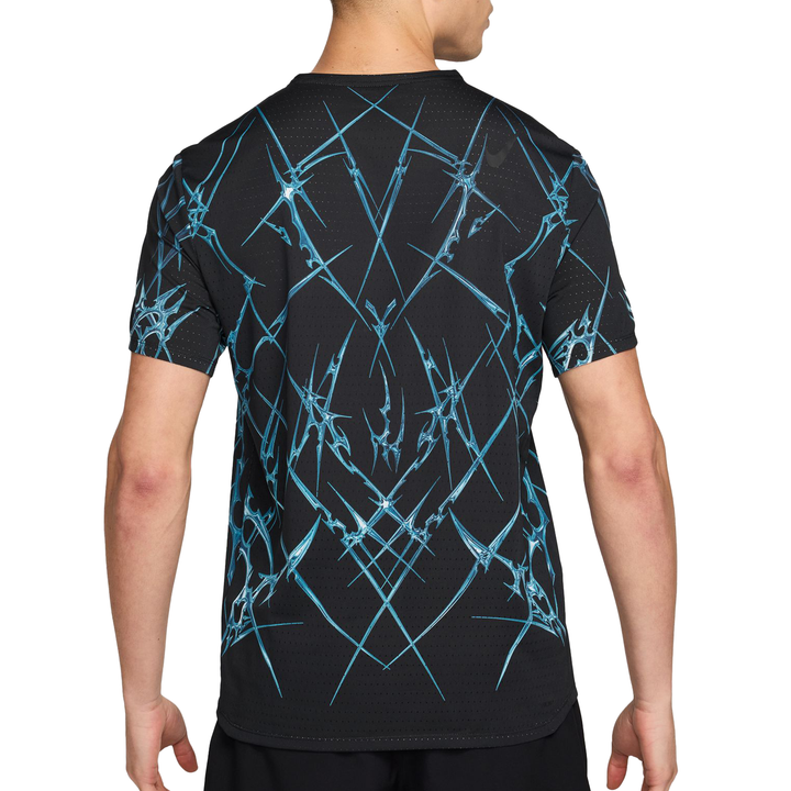 Nike Mens Dri-FIT ADV AeroSwift Printed Running Tee - Black/White - FA26