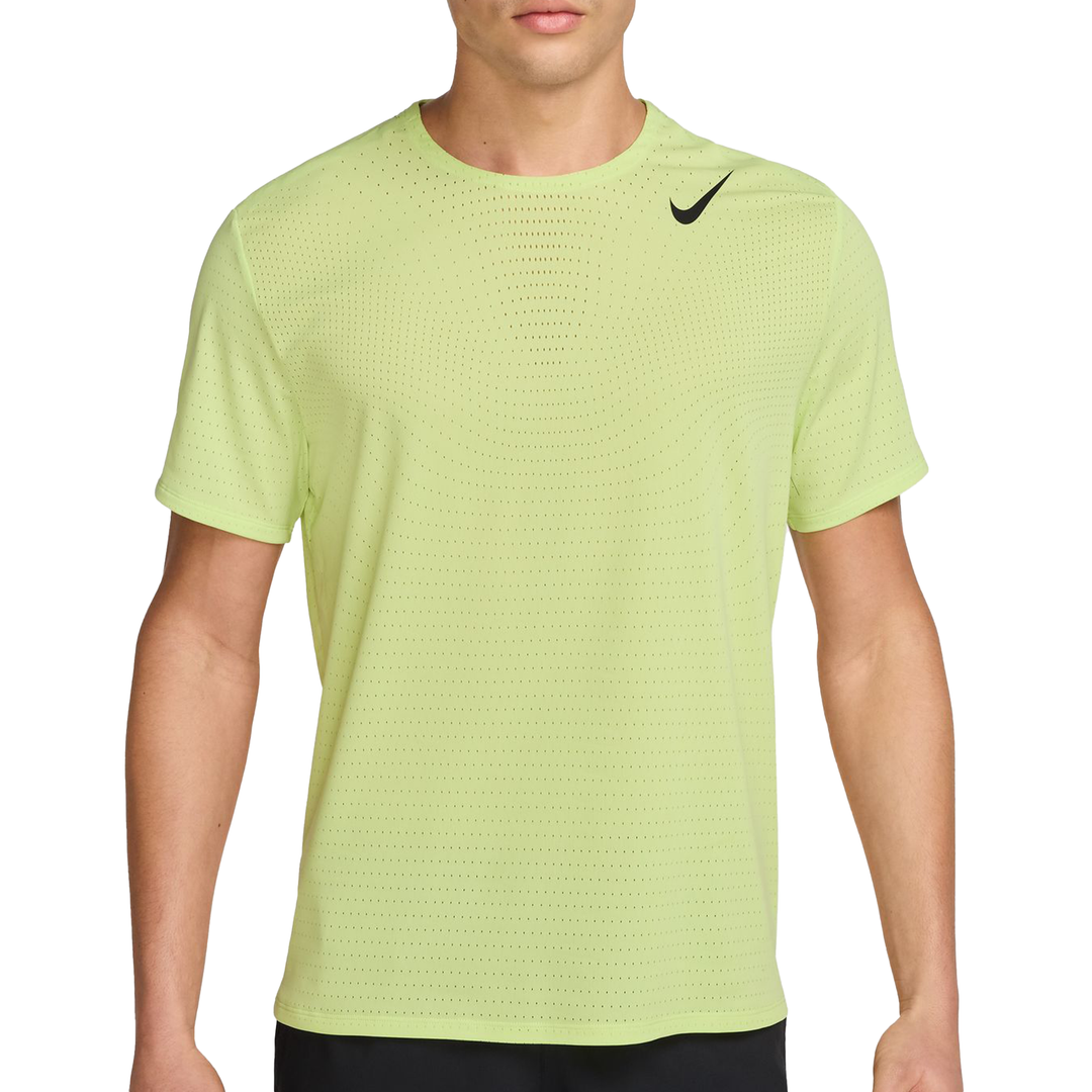 Nike Mens Dri-FIT ADV Short Sleeve AeroSwift Tee - Light Lemon Twist/Black - HO26