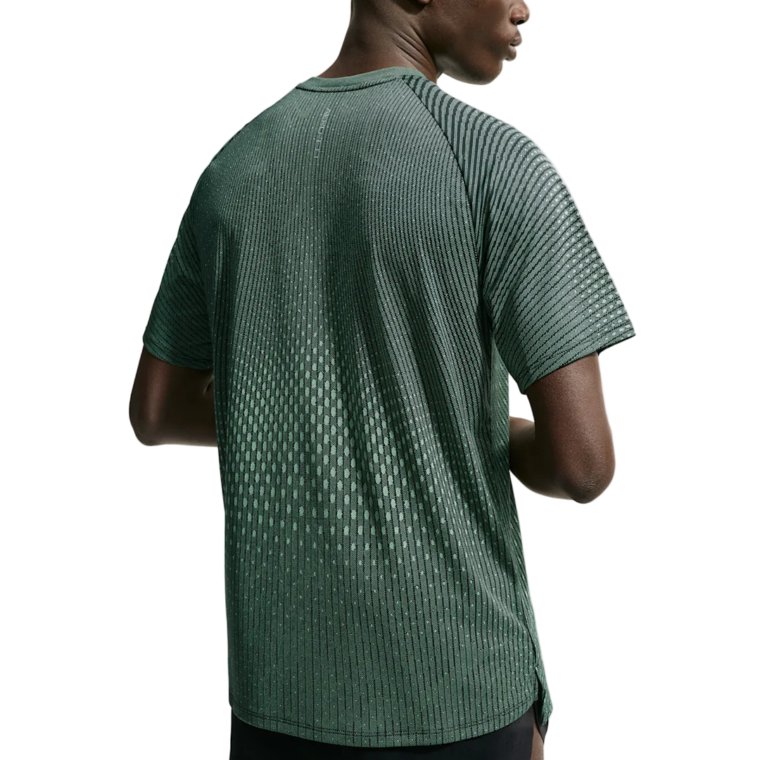 Nike Mens Aero-FIT Short Sleeve Running Tee - Black/Light Green Spark/Reflective Silver - SU26